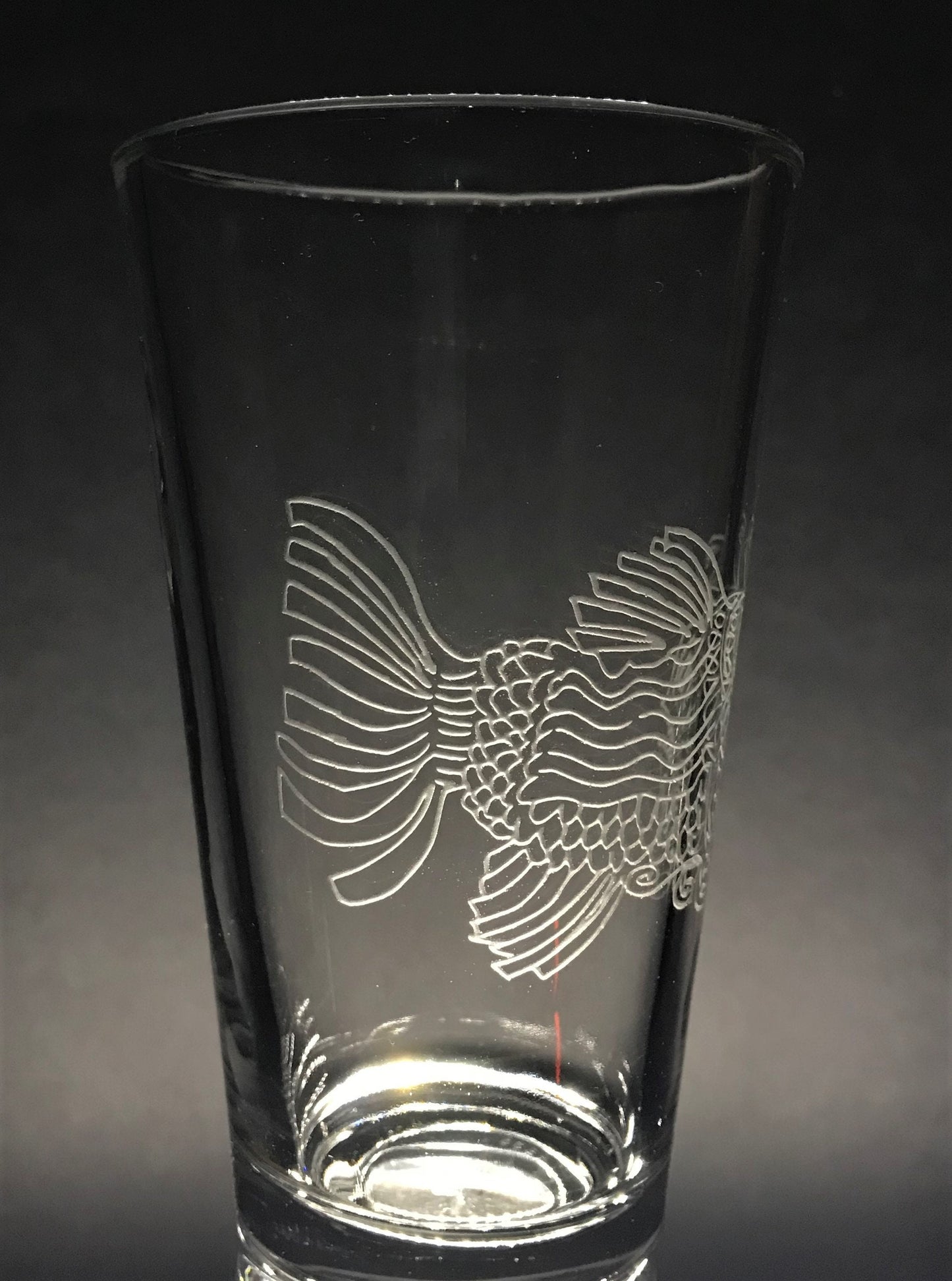 Jerry Garcia's ~Fish~ Sandblasted Glasses