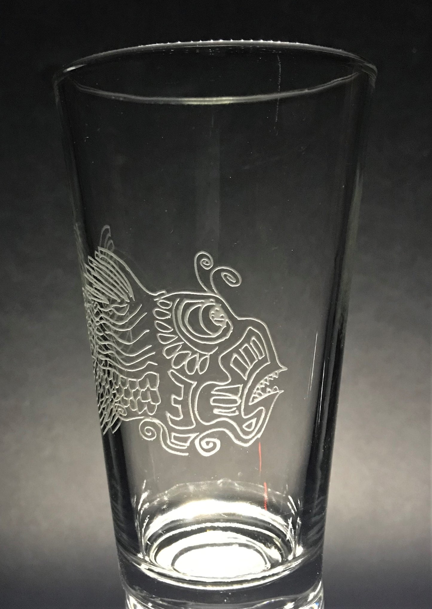 Jerry Garcia's ~Fish~ Sandblasted Glasses