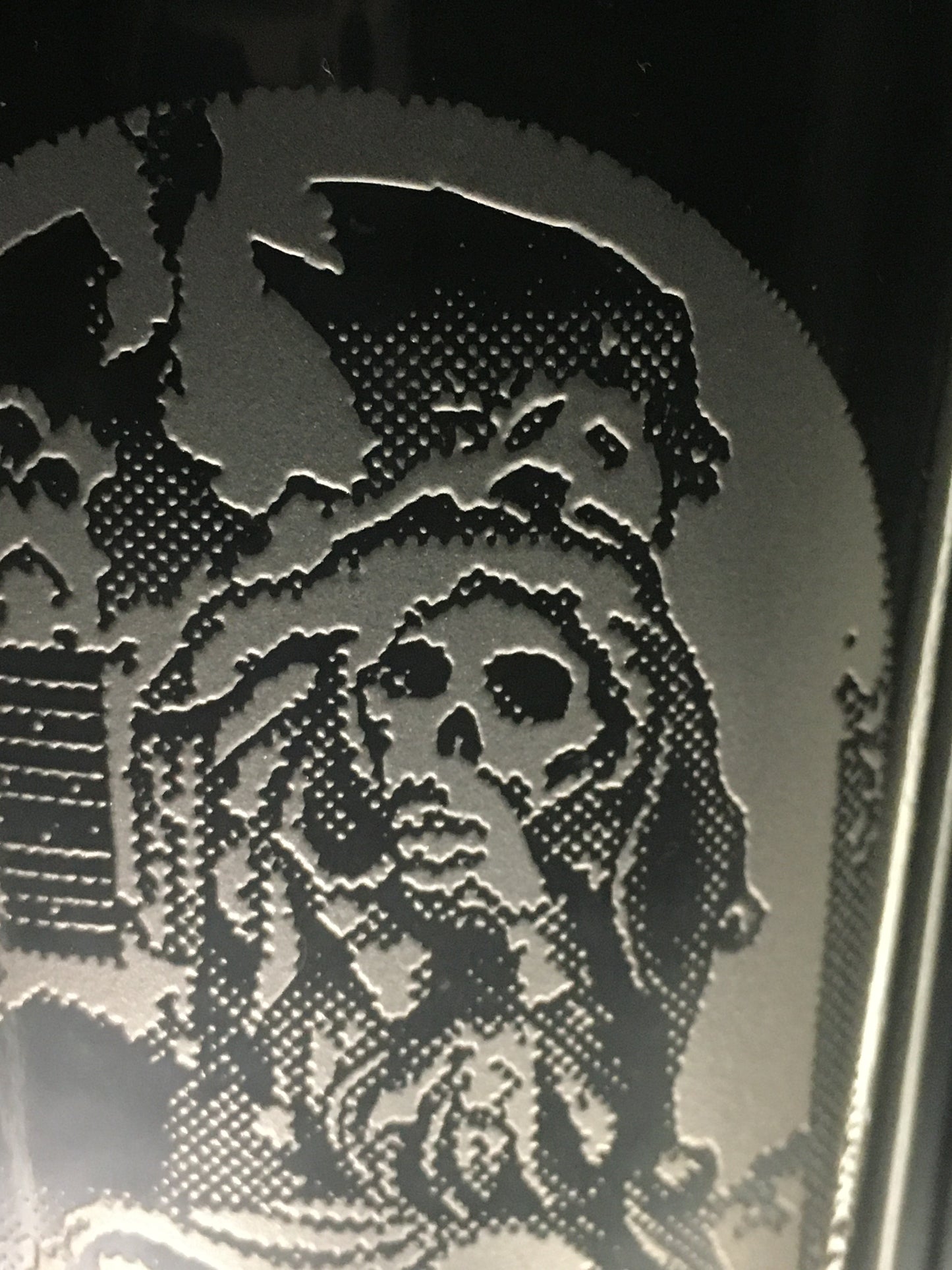 Grateful Dead Jester, Sandblasted Glasses
