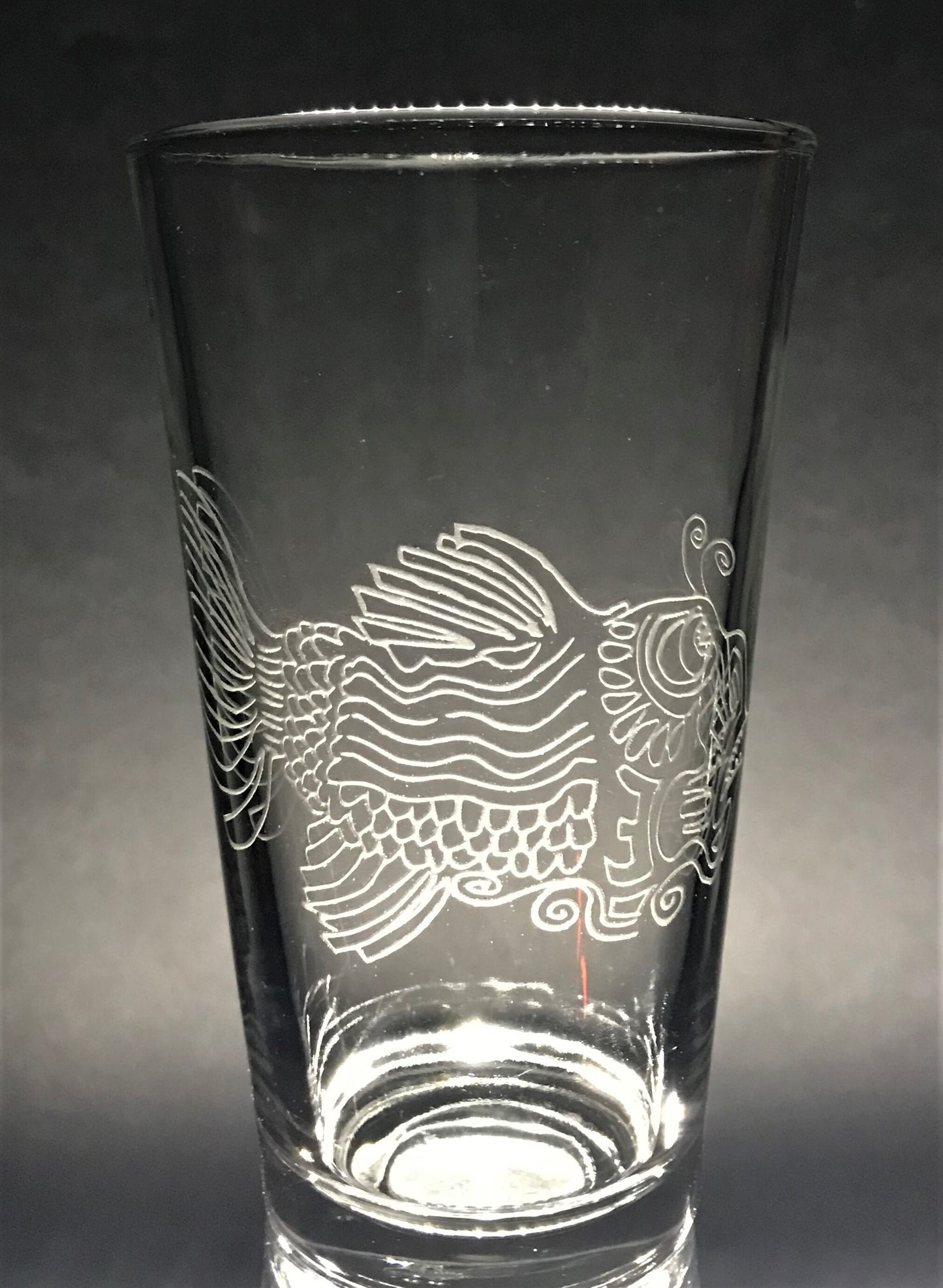 Jerry Garcia's ~Fish~ Sandblasted Glasses