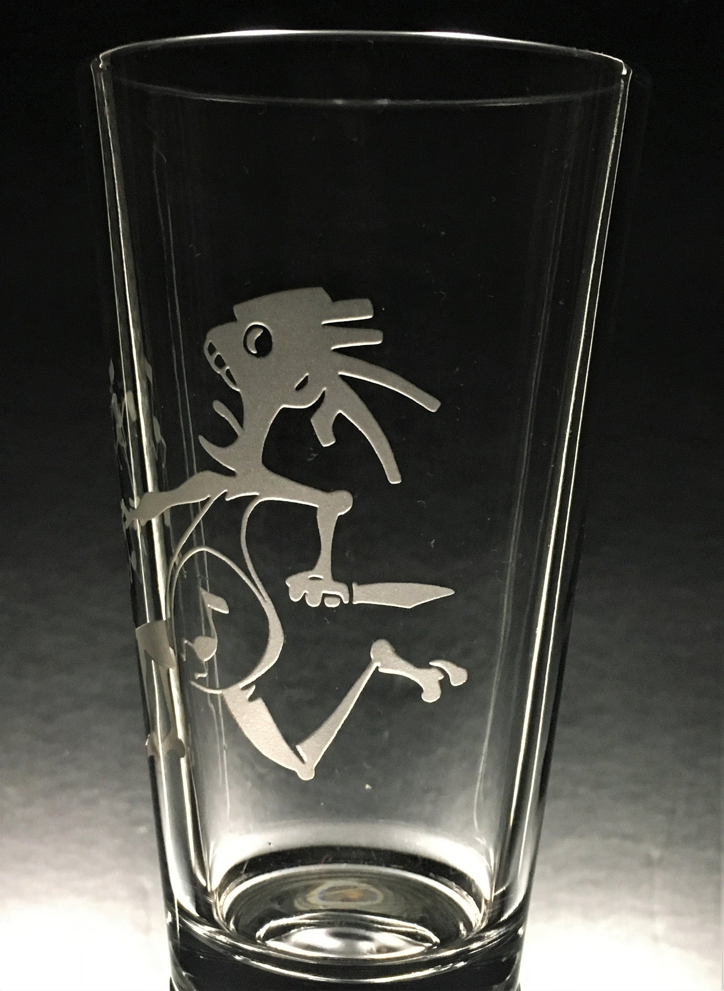 Sandblasted Widespread Panic Note Eater Glasses