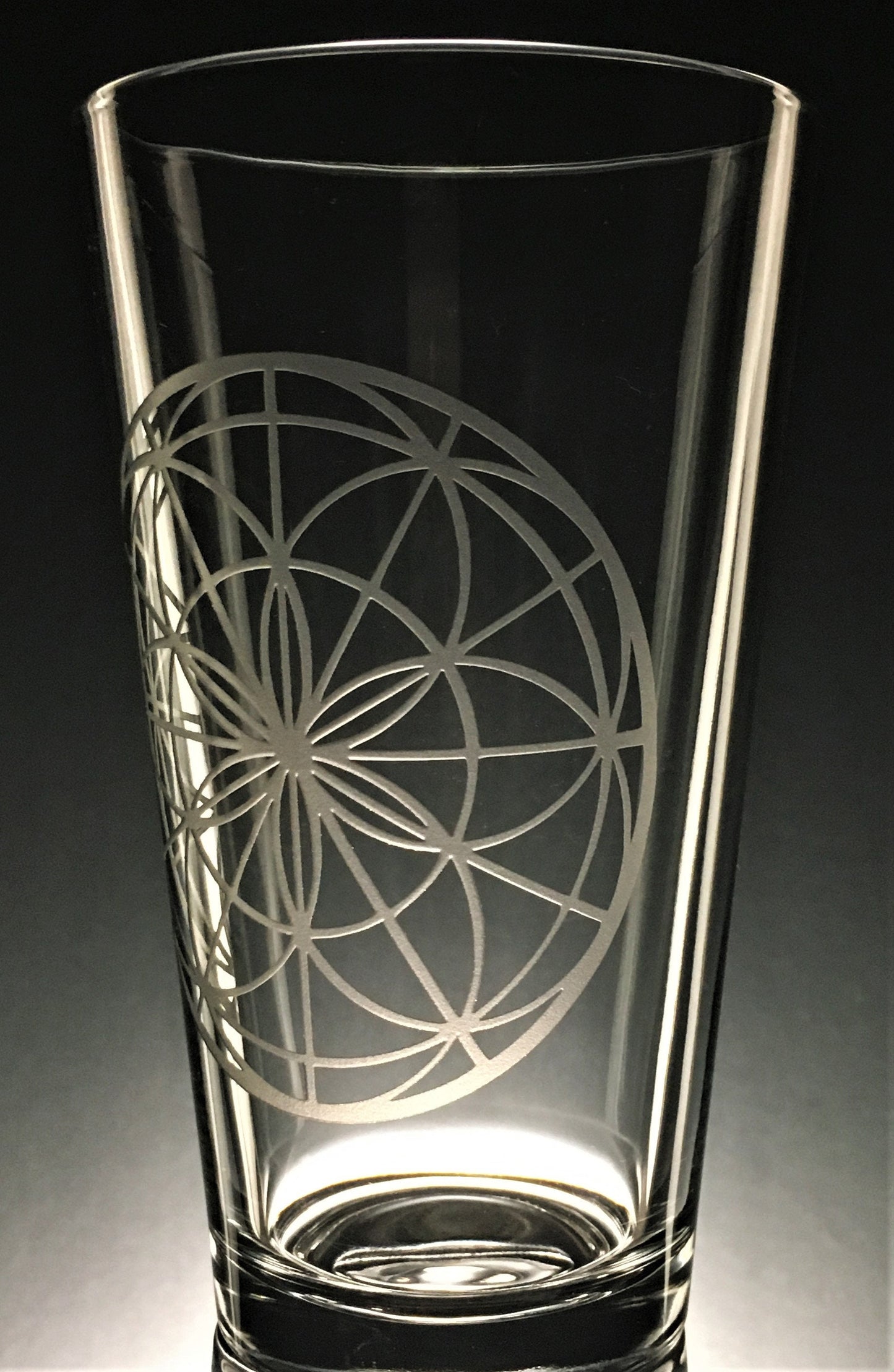 Sacred G Mandala Sandblasted Glasses