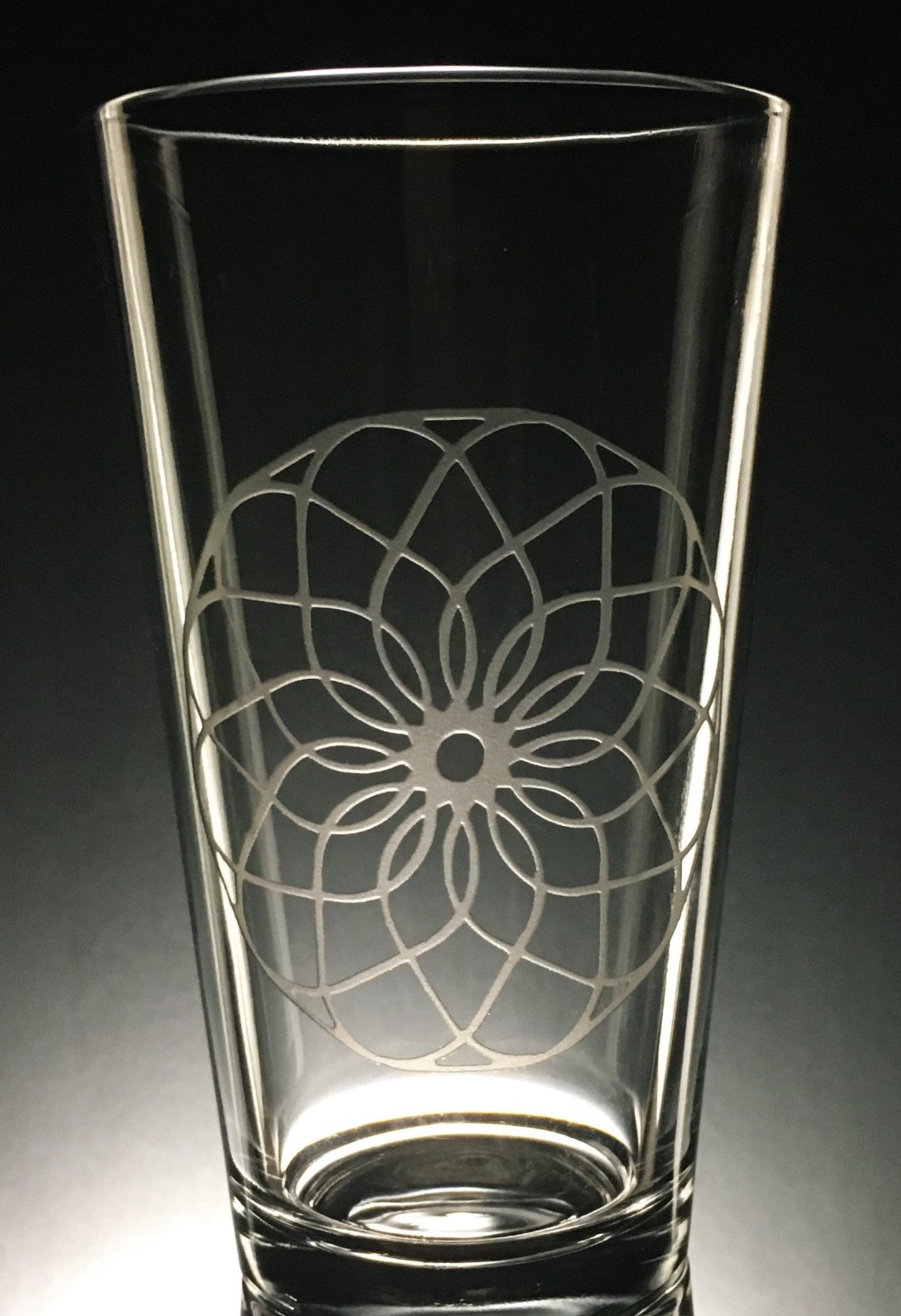 Dream Catcher Mandala Sandblasted Glasses