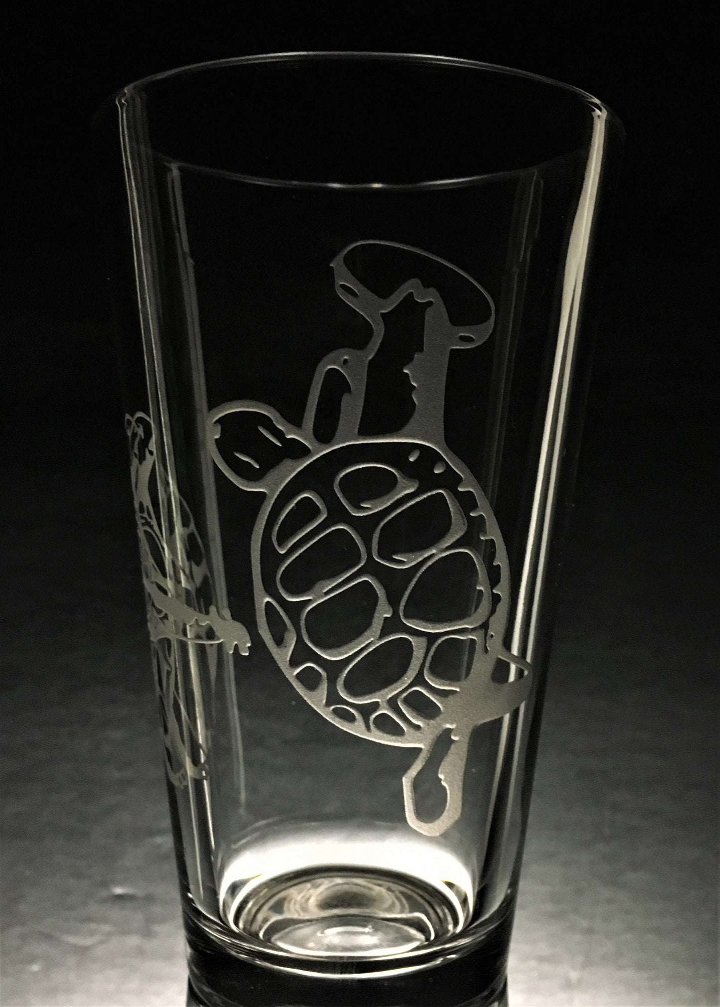 Sandblasted Grateful Dead Terrapin Glasses