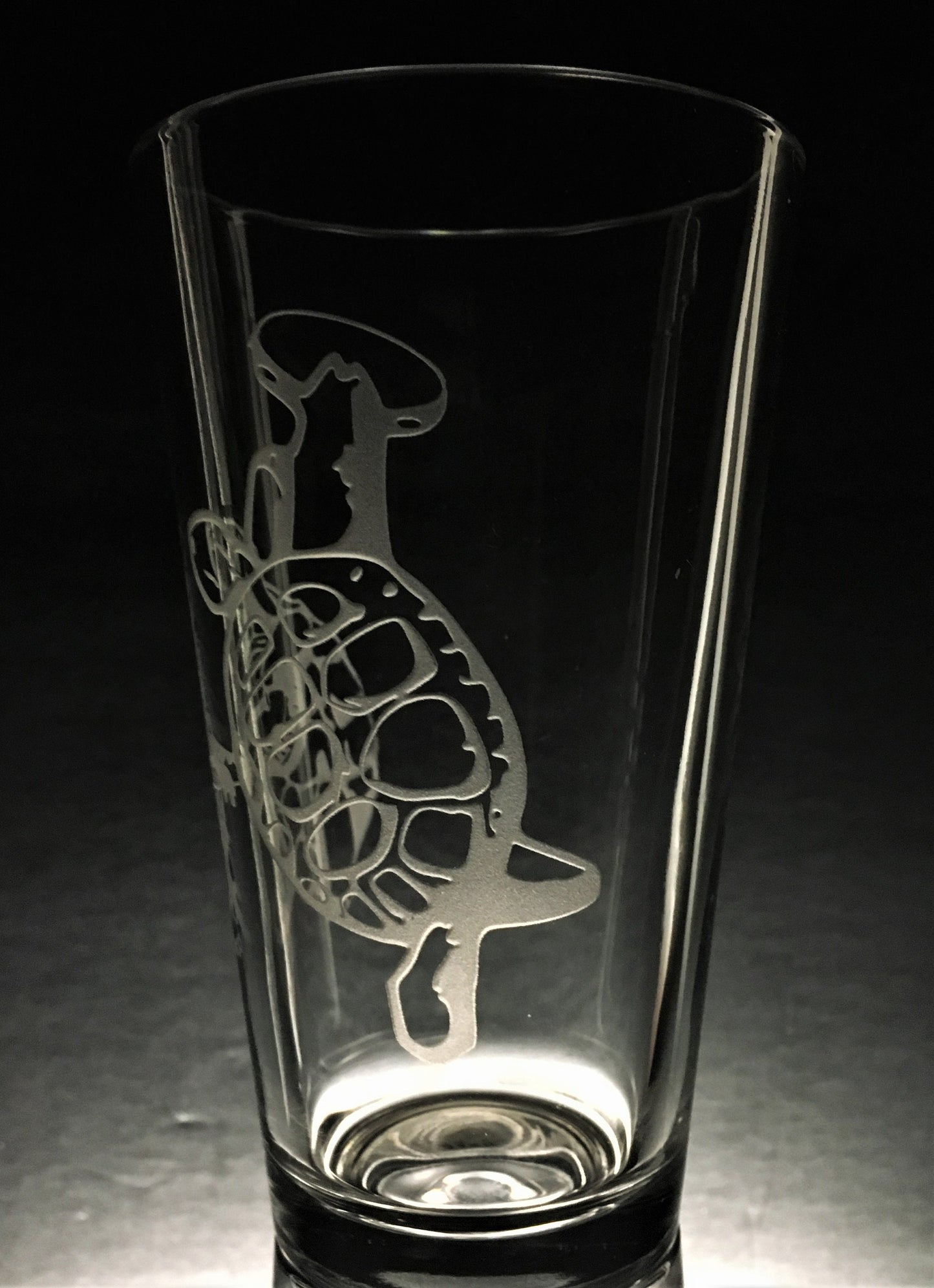 Sandblasted Grateful Dead Terrapin Glasses