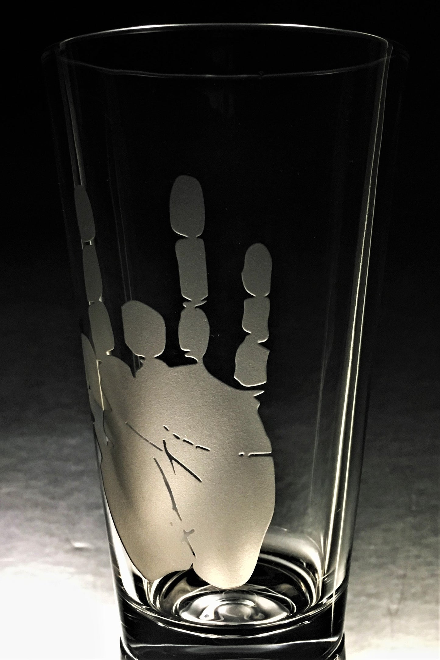 Jerry's Handprint Sandblasted Glasses