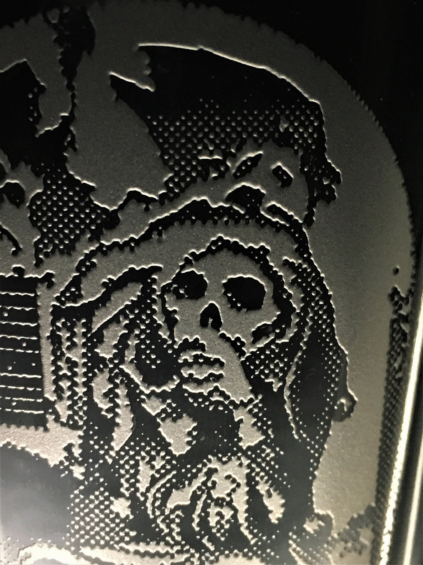 Grateful Dead Jester, Sandblasted Glasses