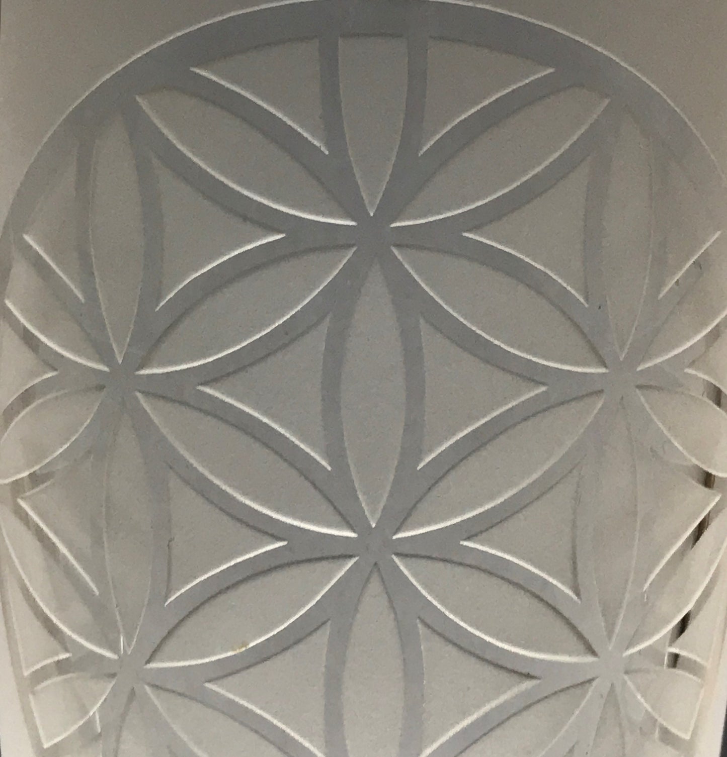 Frosted Flower of Life Mandala Glasses