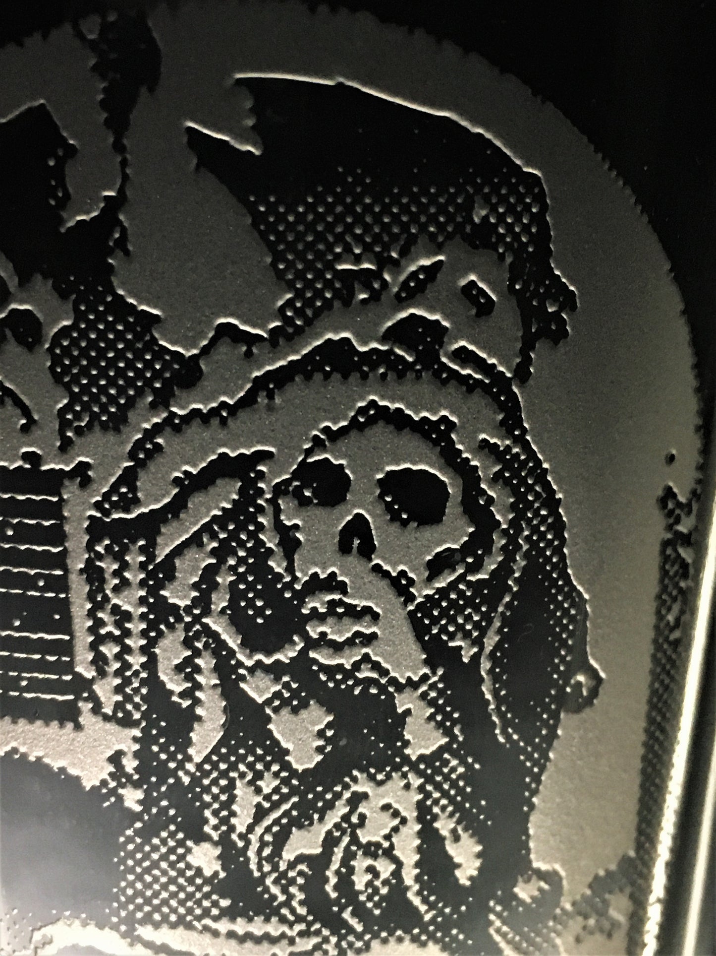 Grateful Dead Jester, Sandblasted Glasses