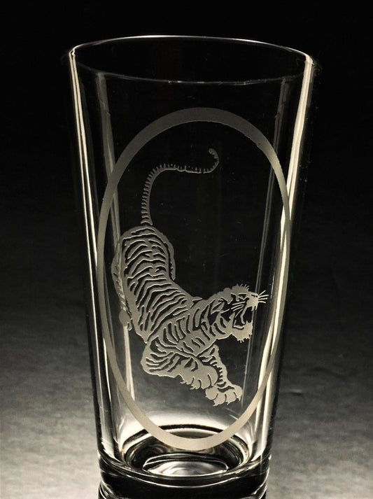 Jerry Garcia's ~Tiger~ Sandblasted Glasses