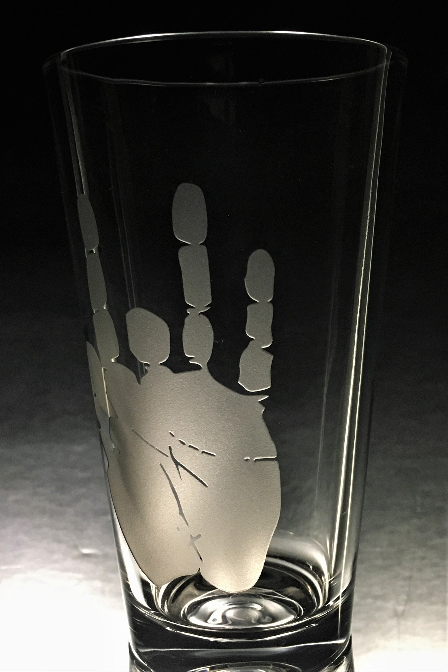 Jerry's Handprint Sandblasted Glasses