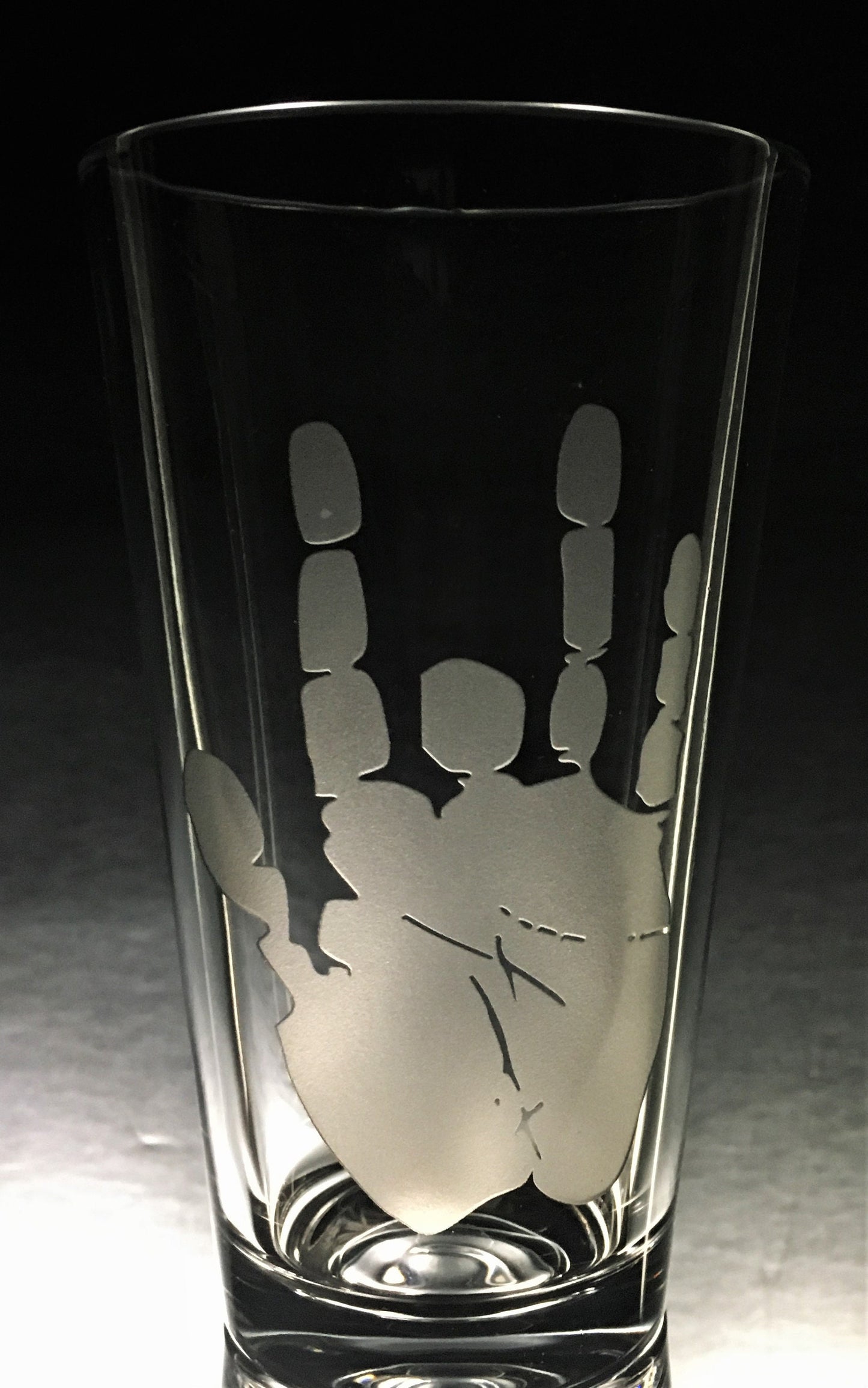 Jerry's Handprint Sandblasted Glasses