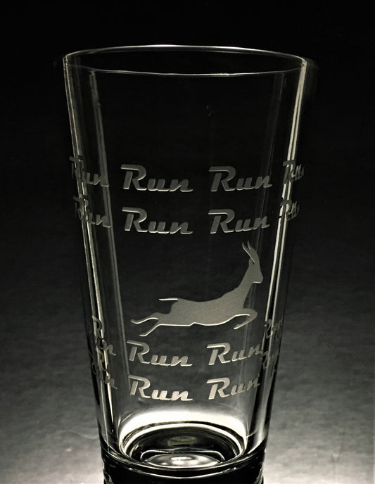 Phish Antelope Sandblasted Glasses Run Run Run Run