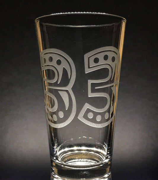 Sandblasted Billy Strings Glasses 33!