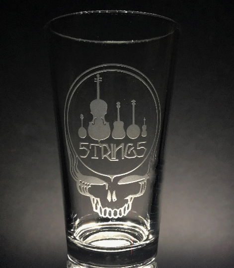 Billy Strings "Stealie Strings" Sandblasted Glasses